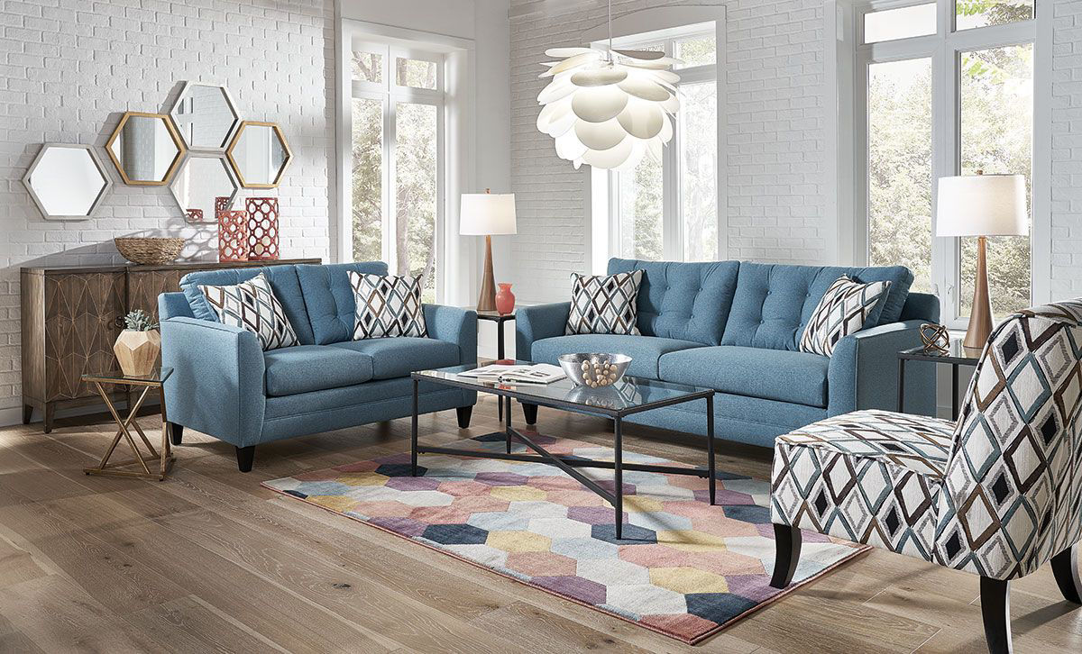 loveseat sofa and chair living room set